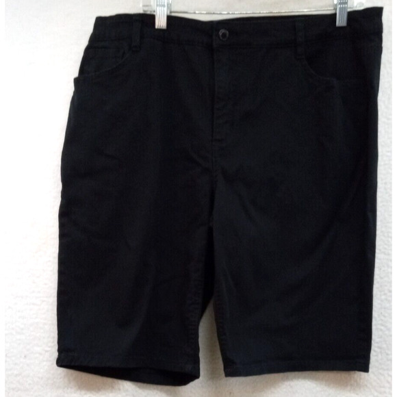 Jones New York Jeans Lexington Bermuda Short‎ Plus Size 18W Black 38x11 - Picture 7 of 10